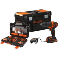 Akku-Schlagbohrschrauber BDCHD18S1KA, 18Volt (schwarz/orange, Li-Ionen Akku 1,5Ah, inkl. 104-teiliges Zubehör-Set)