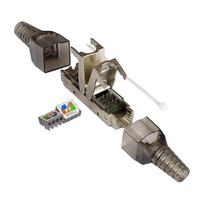 Kabelverbinder Cat. 6A, werkzeuglos / feldkonfektionierbar, LSA, STP geschirmt, Metall, Good Connect (GC-N0150)