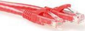 ACT Red 10 meter U/UTP CAT6 patch cable snagless with RJ45 connectors. Cat6 u/utp snagless rd 10.00m (IS8510)