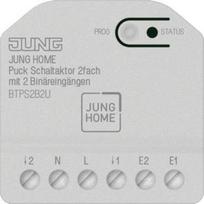 Jung BT P S2 B2 U JUNG HOME Puck Schaltaktor 2fach m.2 Binäreingängen (BTPS2B2U)