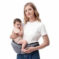 MOMCOZY HIP SEAT BABY CARRIER GREY MEDIUM