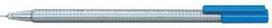 STAEDTLER Fineliner triplus, aquablau, Strichstärke: 0,3 mm dreieckig, metallgefasste Spitze, DRY SAFE, auswaschbar (334-34)
