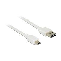 Delock Kabel EASY-USB 2.0 Typ-A Stecker > USB 2.0 Typ Mini-B Stecker 3 m weiß