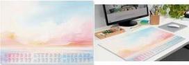 sigel Papier-Schreibunterlage Magic Sunset, 595 x 410 mm 30 Blatt, 80 g/qm, geleimt, mit 3-Jahres-Kalendarium, - 1 Stück (H6313)