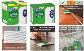 Swiffer Trocken-Bodenwischtücher, 18er Nachfüllpackung fängt und schließt 3x mehr Staub, Schmutz und Haare - 1 Stück (8006530389488)