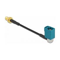 DELOCK Antennenkabel FAKRA Z Buchse 90 zu SMA Buchse zum Einbau RG-174 10cm