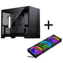 PHANTEKS XT M3 PC-Gehäuse, Mini-Gehäuse + D30 PWM Regular Airflow D-RGB Lüfter, 3er Pack, schwarz