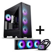 PHANTEKS Eclipse G400A PC-Gehäuse + Glacier M25 Gen2 AiO-Wasserkühlung - schwarz