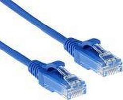 ACT Blue 5 meter LSZH U/UTP CAT6 datacenter slimline patch cable with RJ45 connectors CAT6 U/UTP SLIMLINE BU 5.00M (DC9605)