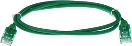 ACT Green 10 meter LSZH U/UTP CAT6 datacenter slimline patch cable snagless with RJ45 connectors (DC9710)
