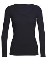 Bluza damska Icebreaker Siren L/S Sweetheart - black rozmiar: xs