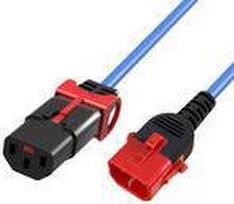 ACT Powercord C13 IEC Lock+ - C14 IEC Lock Dual Locking blue 2 m, PC3620 (AK5519)