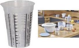 keeeper Messbecher mario, 0,25 Liter, PP, transparent integrierte Mess-Skalen, Durchmesser: 90 x (H)115 mm - 1 Stück (1049300115500)