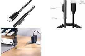 LogiLink USB-C - Microsoft Surface Ladekabel, schwarz, 1,8 m kompatibel zu Microsoft Surface Pro 3/4/5/6/7/8/9, Surface - 1 Stück (PA0342)