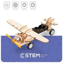 Medinis konstruktorius Vieno propelerio lėktuvas, mokomasis modelis