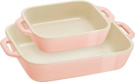 STAUB COOKING Zestaw 2 półmisków prostokątnych, jasnoróżowy
