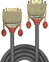 Lindy Gold - DVI-Kabel - Dual Link - DVI-D (M) bis DVI-D (M) - 3,0m - Daumenschrauben - Grau (36203)