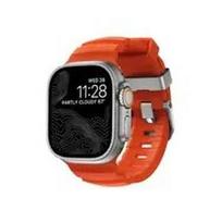 NOMAD Rocky Point Band - pasek do Apple Watch 46mm/49mm z FKM oraz tytanu (magma, natural hardware)