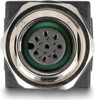 Delock M12 Adapter A-kodiert 8 Pin Buchse zu RJ45 Buchse gerade (60062)