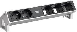 BACHMANN DESK2 2xCEE7/3 3xABD INOX lackiert (902.4860)