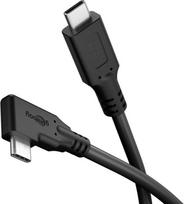 Goobay USB-C -Kabel 90° 2 m schwarz - 60 W 5Gbit/s Power Delivery (79422)