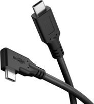 Goobay USB-C -Kabel 90° USB4 1 m schwarz - 100 W 40Gbit/s Power (79430)