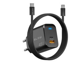 Wall charger USB-A USB-C PD 45W + cable