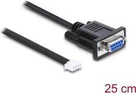 Delock Serielles Anschlusskabel RS-232 D-Sub 9 Buchse zu JST XH 4 Pin Pfostenbuchse 25 cm (91290)