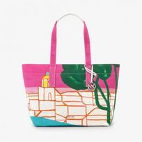 Michael Kors X Christina Zimpel Large Tote Raspberry Multi - Dydis Universalus (30S6S01T7C 671 Krepšiai)