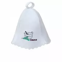 Pirties kepurė - SAUNA su baltu kubiliuku ir samčiu