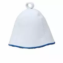 Pirties kepurė - Balta su mėlyna juostele