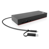 Lenovo ThinkPad 40AF0135EU Hybrid USB-C/USB-A Jungčių stotelė, Laidinė, Juoda