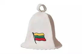 Pirties kepurė - Lietuvos vėliava, balta