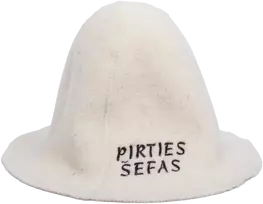 Namu Tekstile Pirties kepurė - PIRTIES ŠEFAS, balta