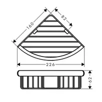 Kampinė lentynėlė Hansgrohe Logis Universal 41710000