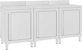 Spintelė su darbastaliu, 180x60x96cm, nerūdijantis plienas