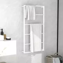 Rankšluosčių kabykla, baltos spalvos, 60x10x116cm, plienas
