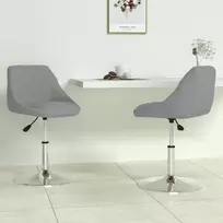 Pasukamos valgomojo kėdės, 2vnt., šviesiai pilkos, aksomas