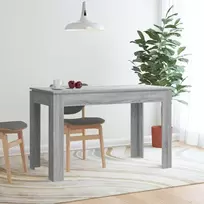 Valgomojo stalas, pilkas ąžuolo, 120x60x76cm, apdirbta mediena