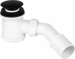 Mc Alpine Sifonas SIFONAS DUŠO PAdėklas CLICK-CLACK 50 mm MATINIS Juodas ŽALVARIS