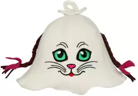 Vaikiška pirties kepurė - Katinėlis su kasytėmis