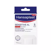 Pleistrai "Hansaplast Sensitive XL" 6x7 5U