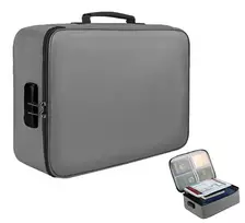 Apte Dokumentų dėklas su kodine spyna TR12C, 37x27x10,5 cm, pilkas