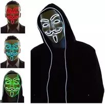Magy Kaukė Anonymous Helovin vakarėliui šviečianti