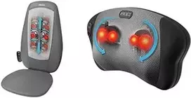 Homedics SBM-180H-EU Shiatsu masažinė kėdė nugarai ir pečiams su šiluma