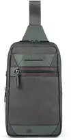 Piquadro, Piquadro, Leather Backpack, Military Žalias, Sling Bag, For Men