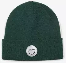 Viking kepurė Play Wool Beanie Warm Reflec - Dark Žalias