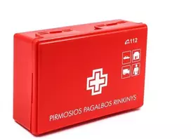 Pirmosios pagalbos rinkinys plastikiniame dėkle įmonėms (atnaujinta sudėtis)