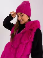 Wool Fashion Italia Fuksija spalvos kepurės: Dydis - Universalus