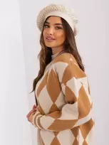 Kepurė Wool Fashion Italia Stilinga moteriška beretė: Dydis - Universalus